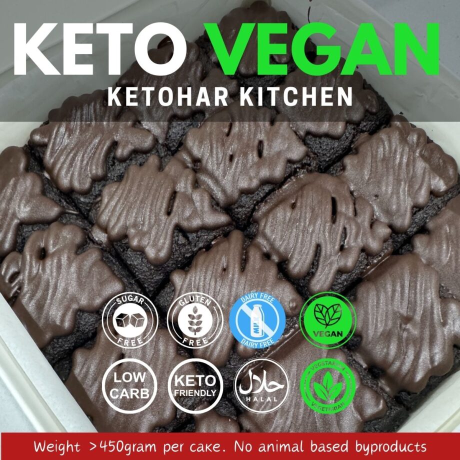 6 inch x 6 inch Vegan Brownies Keto